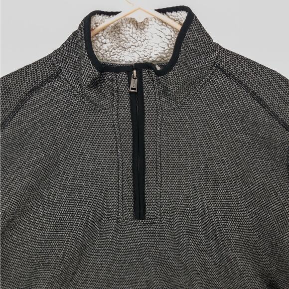 Orvis Sherpa Lined Fleece Pullover Mens 2XL Relaxed Fit Sweater Gray Heavyweight - Picture 2 of 12